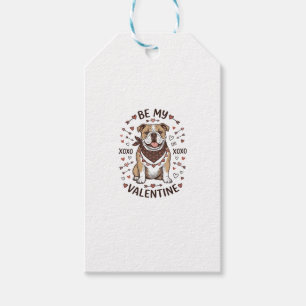Vintage-Valentinstag-Bulldogge-XOXO-Shirt-Design_1 Geschenkanhänger