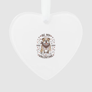 Vintage-Valentinstag-Bulldogge-XOXO-Shirt-Design_1 Ornament