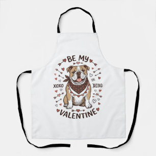 Vintage-Valentinstag-Bulldogge-XOXO-Shirt-Design_1 Schürze