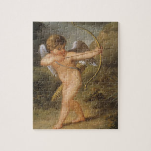 Vintage Valentinstag, Cupid mit Bogen und Pfeil Puzzle