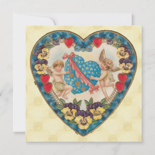 Vintage Valentinstag Einladung