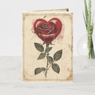 Vintage Valentinstag  Feiertagskarte