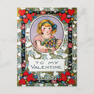 Vintage Valentinstag Feiertagspostkarte