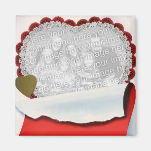 Vintage Valentinstag Frischvermählte Liebe und Rom Magnet