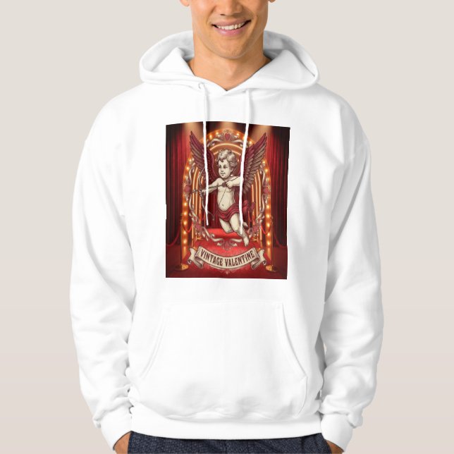 Vintage Valentinstag  Hoodie (Vorderseite)
