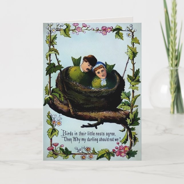 Vintage Valentinstag-Karte Feiertagskarte (Vorderseite)