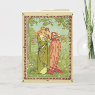 Vintage Valentinstag-Karte Feiertagskarte
