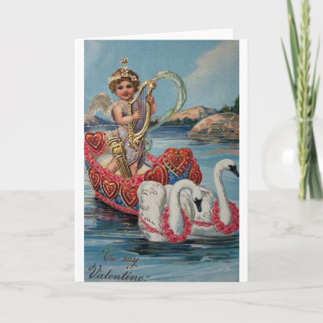 Vintage Valentinstag-Kartenwiedergabe Feiertagskarte (Vorderseite)