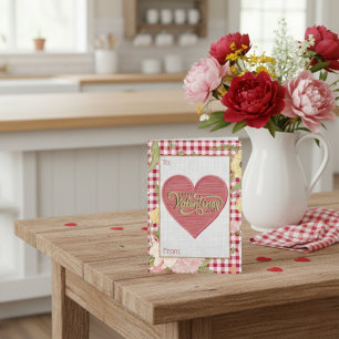 Vintage Valentinstag: Liebe in jedem Faden Feiertagskarte