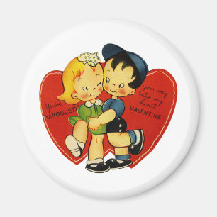 Vintage Valentinstag Magnet