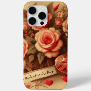 Vintage Valentinstag Schokolade und Blume Case-Mate iPhone Hülle