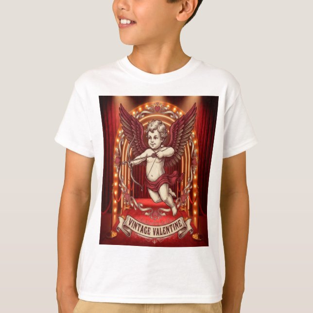 Vintage Valentinstag  T-Shirt (Vorderseite)