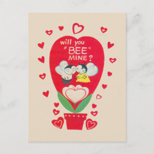 Vintage Valentinstagskarte Feiertagspostkarte