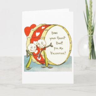 Vintage Valentintagskarte Feiertagskarte