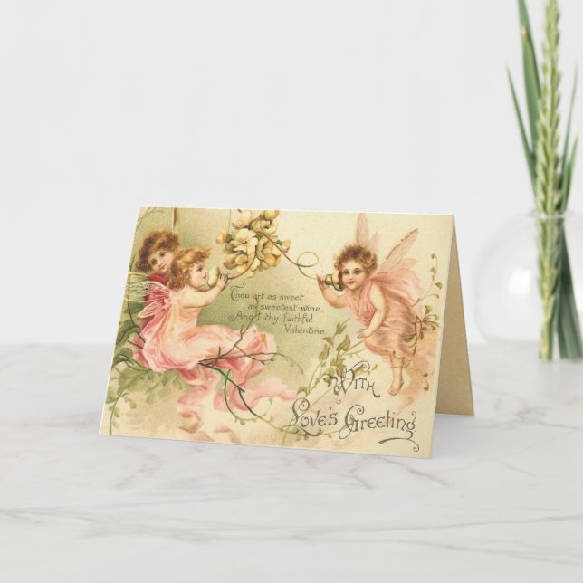 Vintage Valentintagskarte Feiertagskarte (Vorderseite)