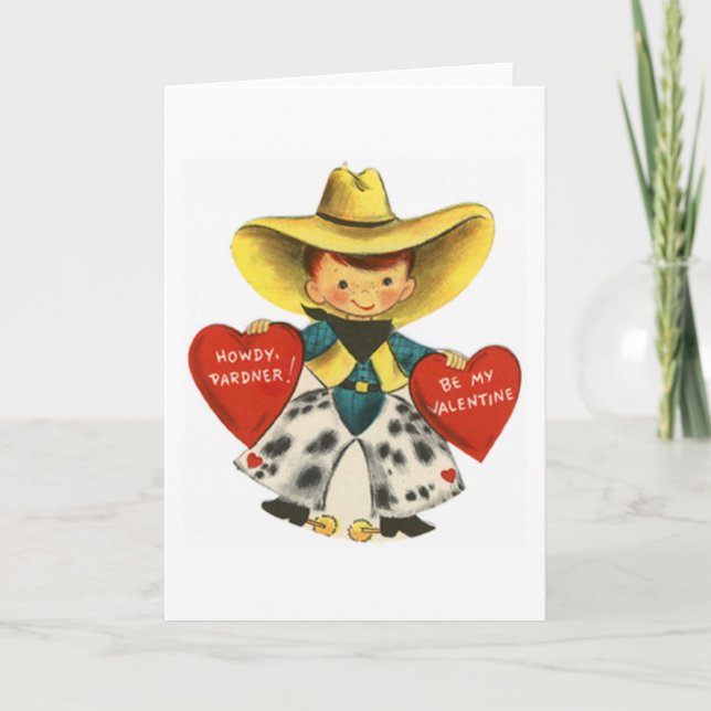 Vintage Valentintagskarte Feiertagskarte (Vorderseite)