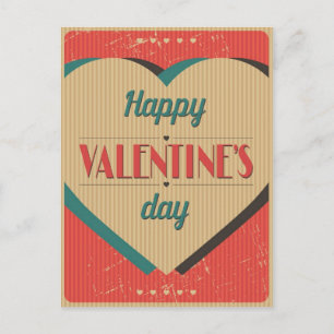 Vintage Valentintagskarte Feiertagspostkarte