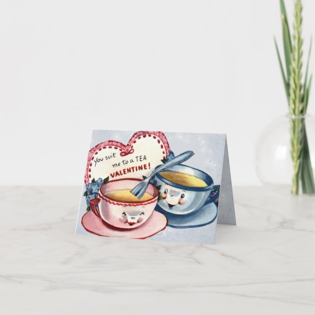 Vintage Valentintagskarte für Kinder Feiertagskarte (Vorderseite)