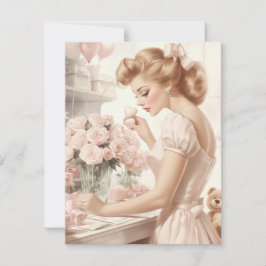 Vintage Valentintagskarte - Zeitlose Liebe Feiertagskarte