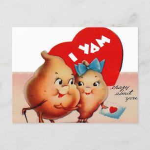 Vintage Valentinyams Feiertagspostkarte