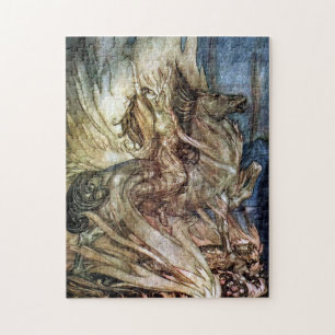 Vintage Valkyrie Malerei Antike Fantasie Kunst, Di Puzzle