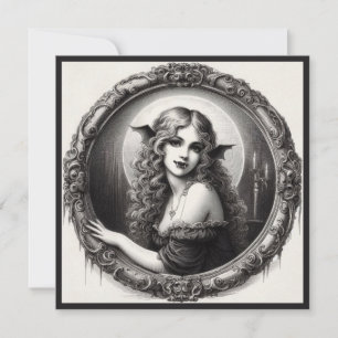 Vintage-Vampir-Gotik-Horror Karte