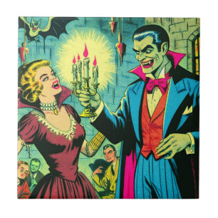 Vintage-Vampir-Horror-Comics Fliese