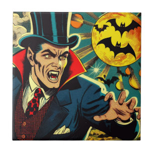 Vintage Vampire-Comicen Fliese