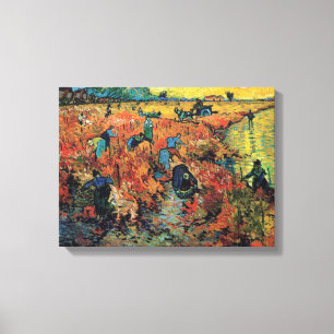 Vintage Van Gogh Der Rote Weinberg   Leinwanddruck