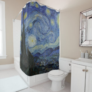 Vintage Van Gogh Die Sternennacht Duschvorhang
