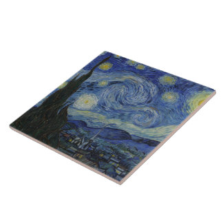 Vintage Van Gogh Die Sternennacht Fliese