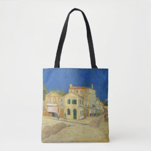 Vintage Van Gogh Gelbes Haus Blauer Himmel Malerei