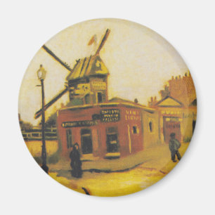 Vintage Van Gogh Paris-Windmühlen-Gemälde Magnet