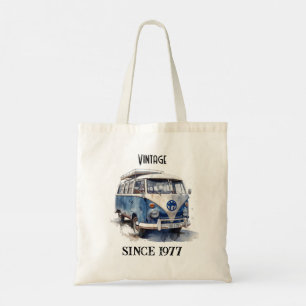 Vintage Van in Delft Blau anpassbar Tragetasche