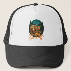 Vintage Van Life Good Life Abenteuer Camping Abzei Truckerkappe