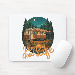 Vintage Van Life Gutes Leben Abenteuer Camping Abz Mousepad