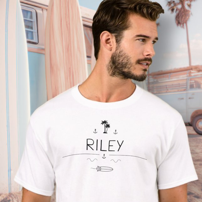 Vintage Van Life Surfer Crew Men's T-Shirt (Vintage Van Life Surfer Crew Men's T-Shirt ©Susanne Sachers - Sunny Wanderlust 🌞✈️)