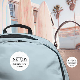 Vintage Van Life Surfer Crew Sticker