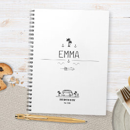 Vintage Van Life Surfer Crew Travel Journal Notizblock