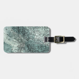 Vintage Vancouver Karte Kanada Pazifikküste Region Gepäckanhänger