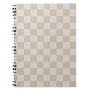 Vintage Vanilla Weißer Kaffee Schach Notizblock