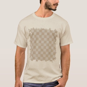 Vintage Vanilla Weißer Kaffee Schach T-Shirt