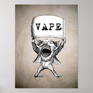 Vintage Vape Hochwertiges Plakat