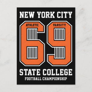 Vintage Varsity New York City Typografie Vektor Il Postkarte