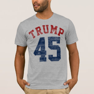 Vintage Varsity Pro Präsident Donald Trump 45 T-Shirt