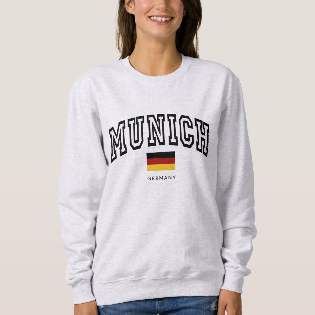 Vintage-Varsity-Stil München Deutschland Sweatshirt (Vorderseite)