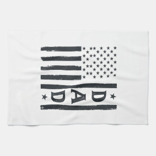 Vintage-Vater-amerikanisches-Flaggenvektor-Design_ Geschirrtuch
