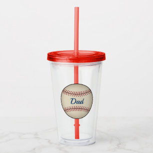 Vintage-Vater-Baseball-Acryl-Tumbler Acryltrinkbecher