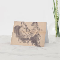 Vintage Vater-Grußkarte