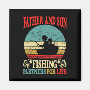 Vintage Vater Sohn Angelpartner fürs Leben Vater Magnet